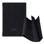 Next μενού εστιατορίου εύκαμπτο ECOLEATHER με κρυφό λάστιχο 22,5x32x0,15εκ. πάχος. 2 όψεων μαύρο Δυνατότητα εκτύπωσης